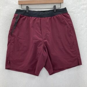 Ten Thousand Men's Athletic Shorts Burgundy with Black Waistband